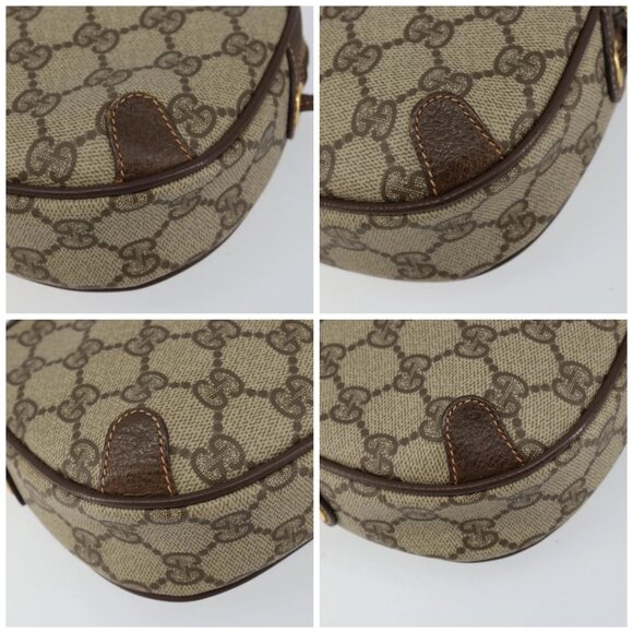 GUCCI GG Supreme Web Sherry Line Bag PVC Beige Red 156 02 066 Auth 150544 - Picture 15 of 15